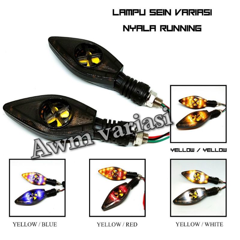 NEW Sein Running 2 Mode Lampu Sen Led Running Model Kipas Universal Semua Motor