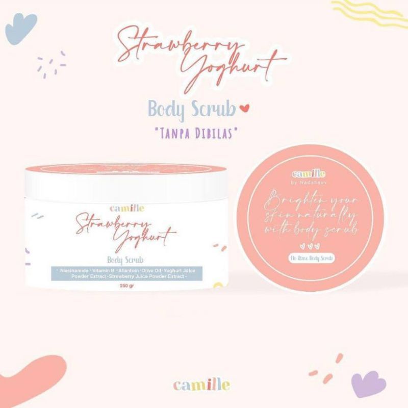 Camille Body Scrub Strawberry Yoghurt 250 gr