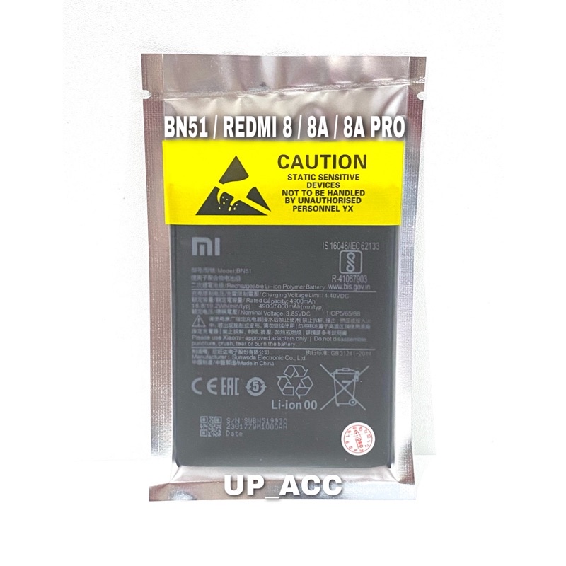 Baterai Hp XIAOMI REDMI 8 / 8A / 8A PRO / BN51 / BN-51 / BN 51 Original Batre battery Batrai Ori OEM