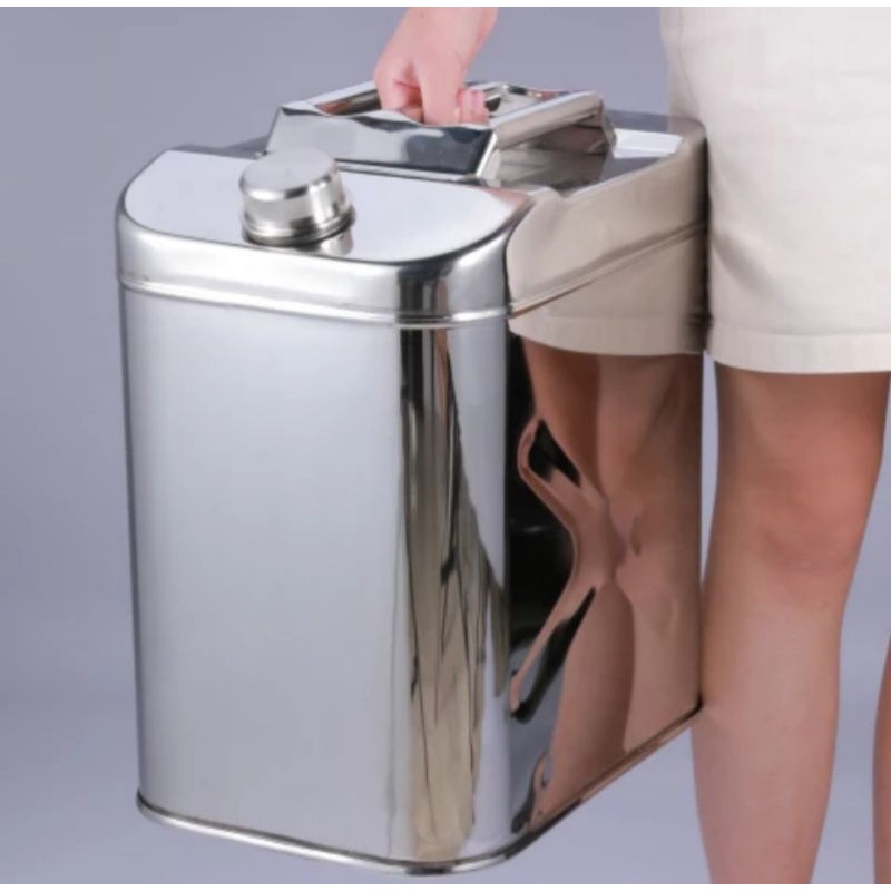 jerigen 30L /jerry can/stainless steel tebal/tempat bensin/solar