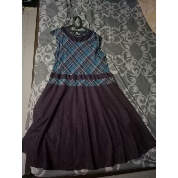 Baju Terusan Dress Wanita Ungu (Preloved / Bekas)