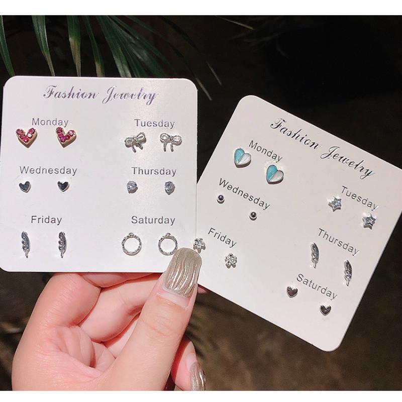 Set Anting Tusuk Kecil Gaya Korea