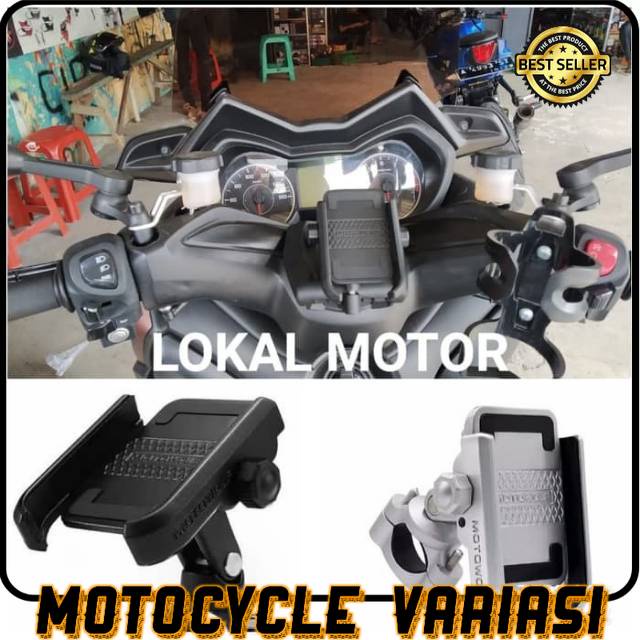 Motowolf holder phone HOLDER handphone HP GPS premium Nmax xmax aerox pcx adv BMW vixion beat dll