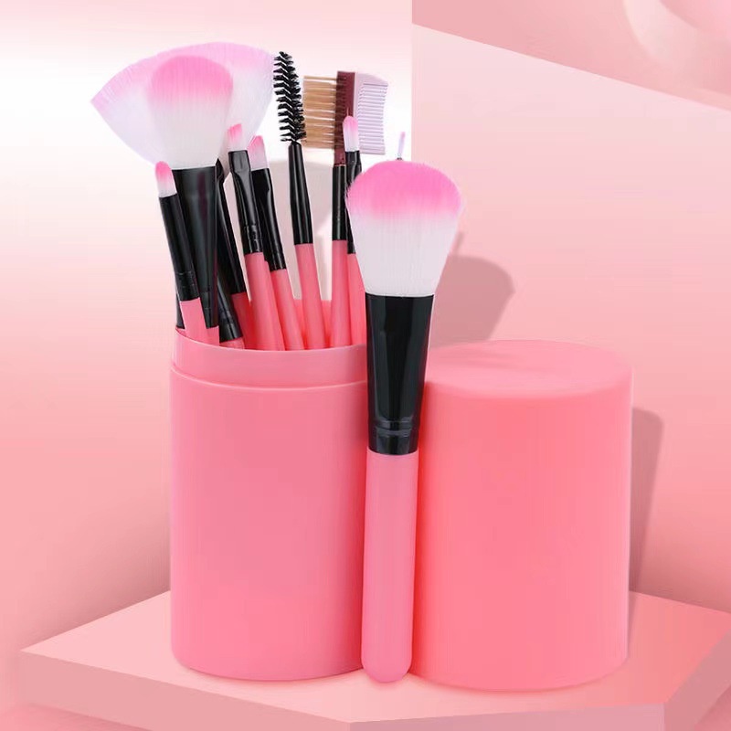 Set Kuas Make Up Tabung 12 in 1 / Make Up Tools / Alat Make Up Kecantikan Wajah / Brush Make up Set / Alat Rias Kuas Alat Make Up Kosmetik Tabung 12pcs Brush 12 Set In Tube Pro Rias MakeUp Import Murah AC 129