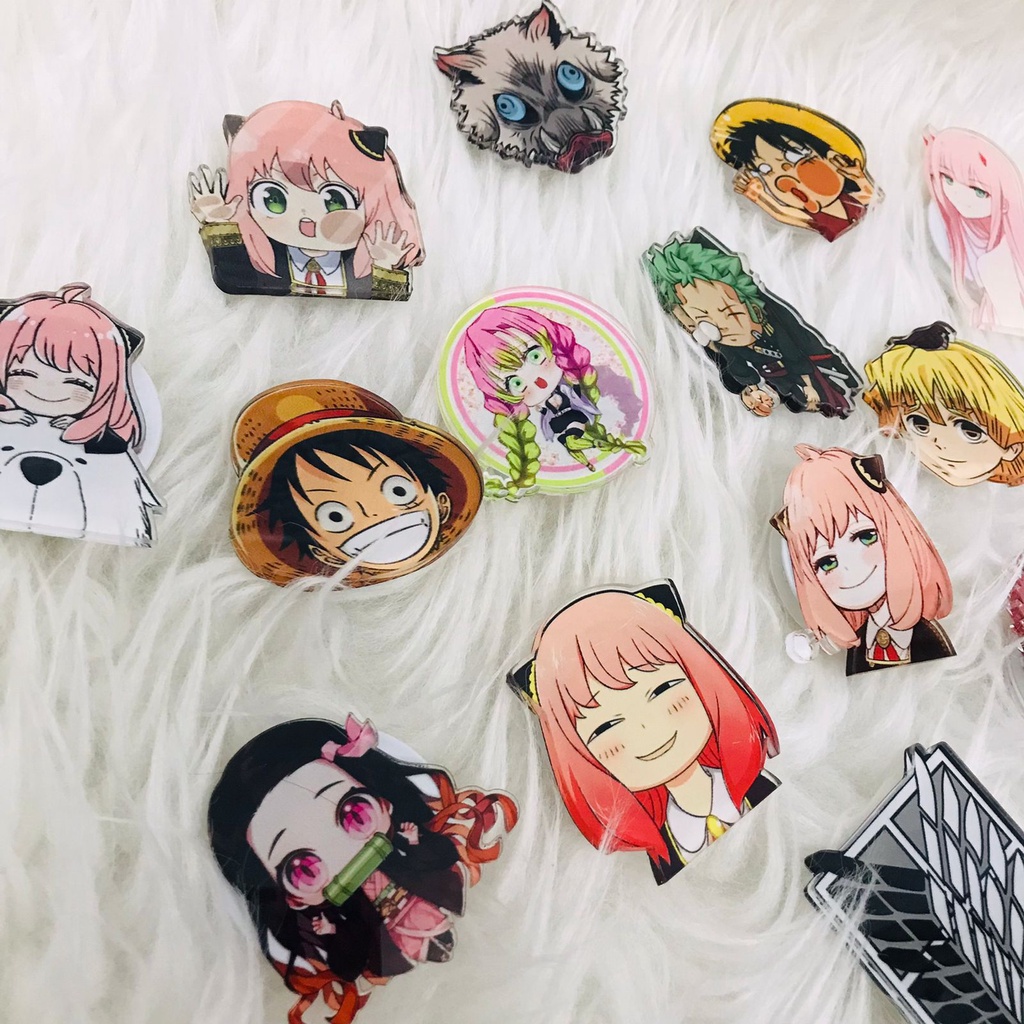 Pop Socket Akrilik Karakter Anime Griptok HP Chibi