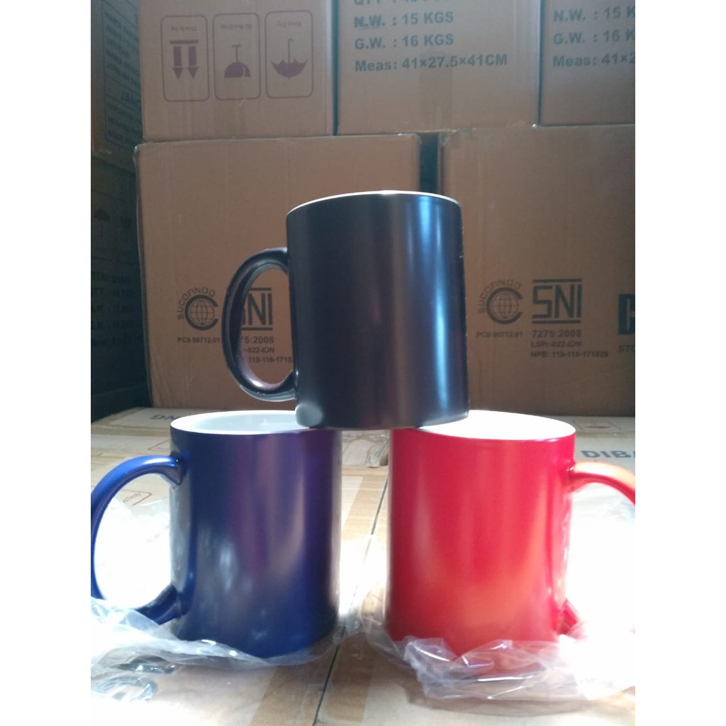  Mug  Bunglon Mug  Magic Polos  Tanpa Cetak Shopee Indonesia