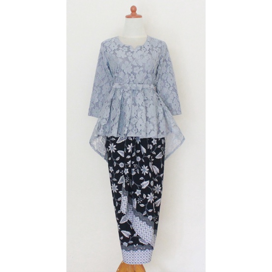 Setelan Kebaya Modern Brokat Aira Grey Dan Warna Lain