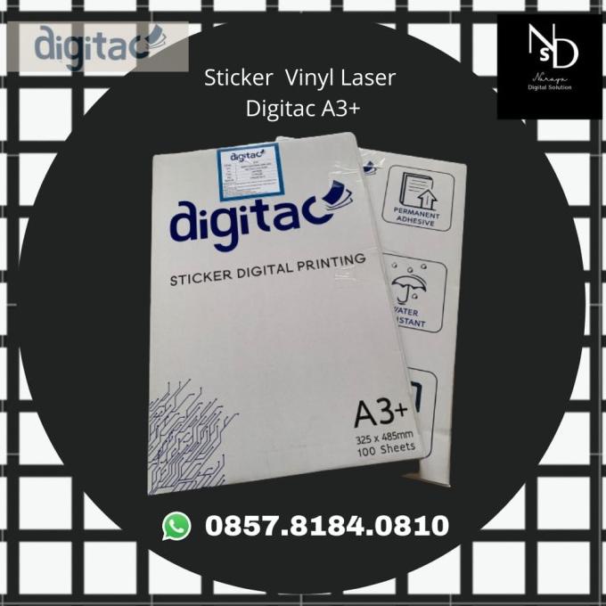 

Digitac Sticker Vinyl Laser stiker vinyl A3+ White Matte | White Gloss
