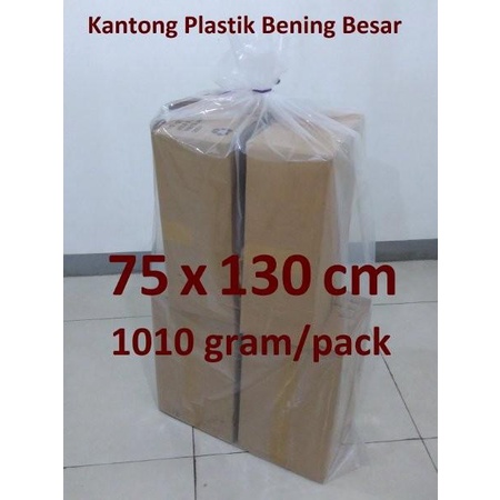 Kantong Plastik Bening Besar 75x130 cm PE Tebal - Kantong Sampah 75 x