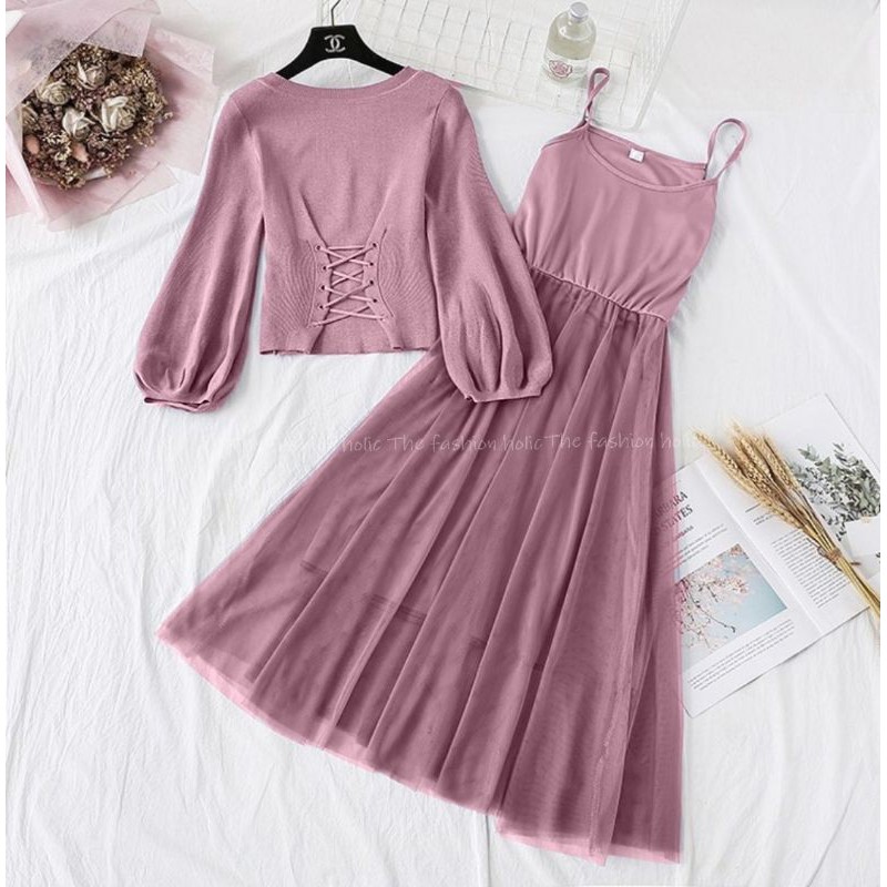 SET 2IN1 JOCELYN TILE/SETELAN DEWASA/SET TUTU