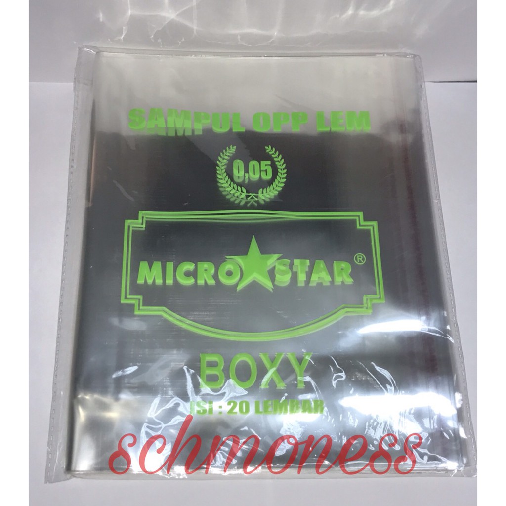 

Sampul Opp Lem Microstar 20 lbr Uk. Uk. Kwarto (Quarto) / Boxy (Boxi) / LKS / Folio