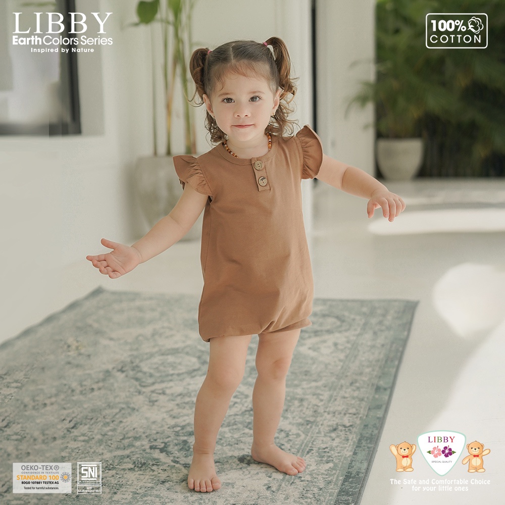 Libby Earth Colors Ivy Jumper Ruffle Jumper Bayi Perempuan