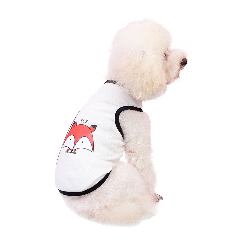 Pet Clothes Kaos Motif Hewan Lucu Untuk Anjing Dan Kucing