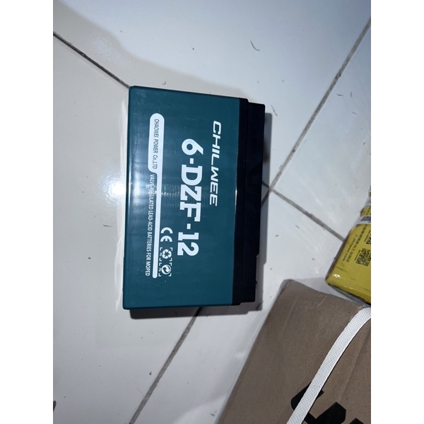 Jual aki sepeda listrik merk sunrace Chilwee 12volt 12 ampere | Shopee