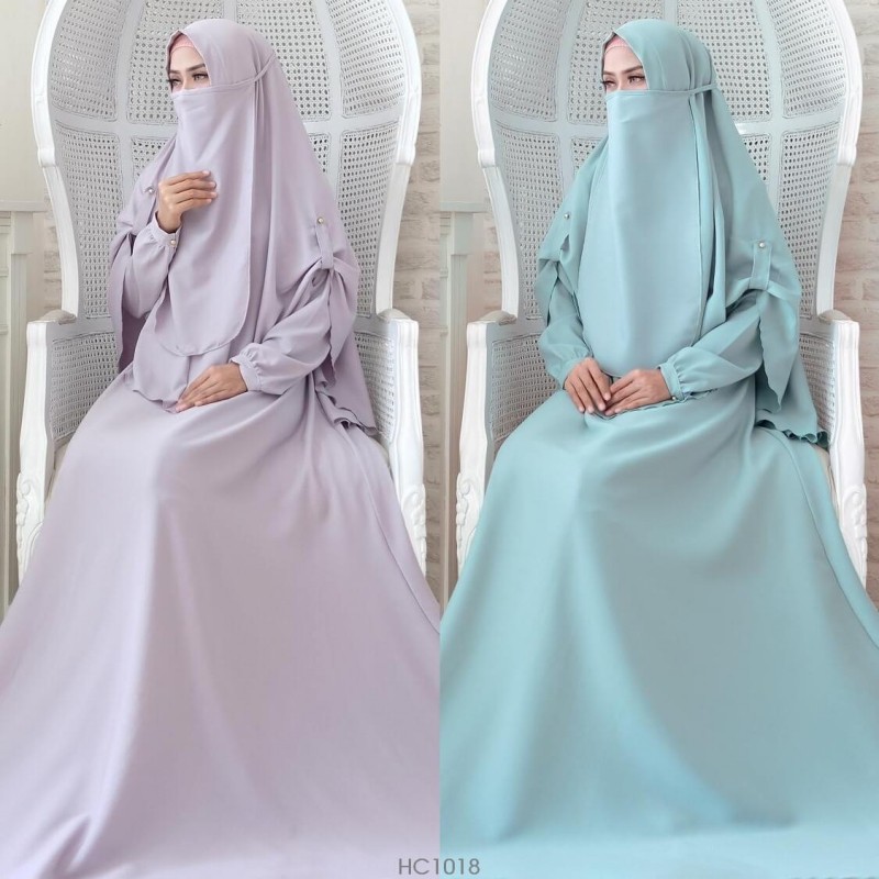 GAMIS SYARI NIQAB FIT TO XL SET GAMIS WANITA TERBARU