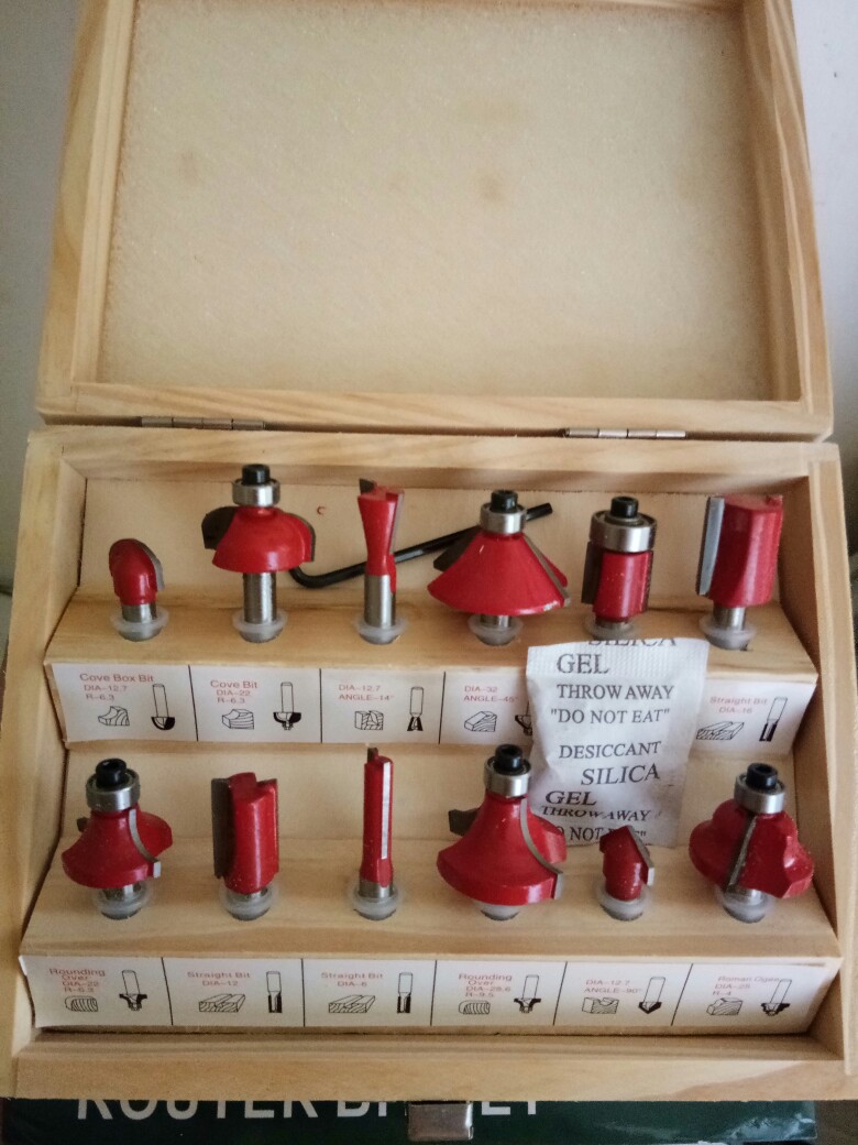 Mailtank Mata Profil Ruter 12pcs 1/4-pisau Ruter Bits 12pcs 1/4 -box Kayu