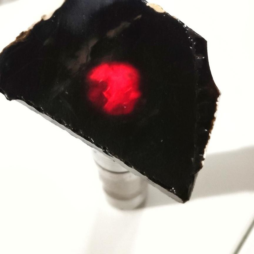 IES 123 BAHAN BATU NATURAL YAMAN WULUNG - KECUBUNG API HITAM PEKAT DISENTER MERAH .,.,///