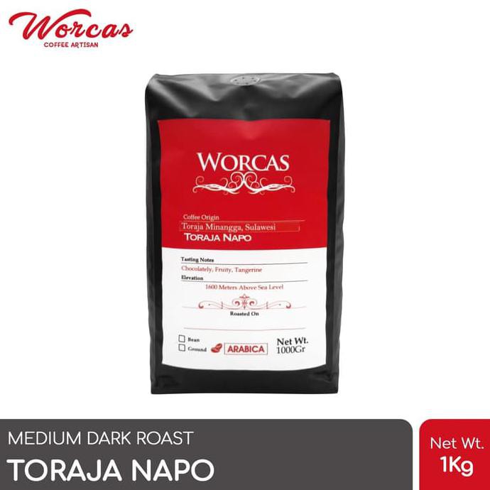 

Kopi Arabica Toraja 1 Kg (Biji/Bubuk) | Worcas Coffee - KOPI BIJI