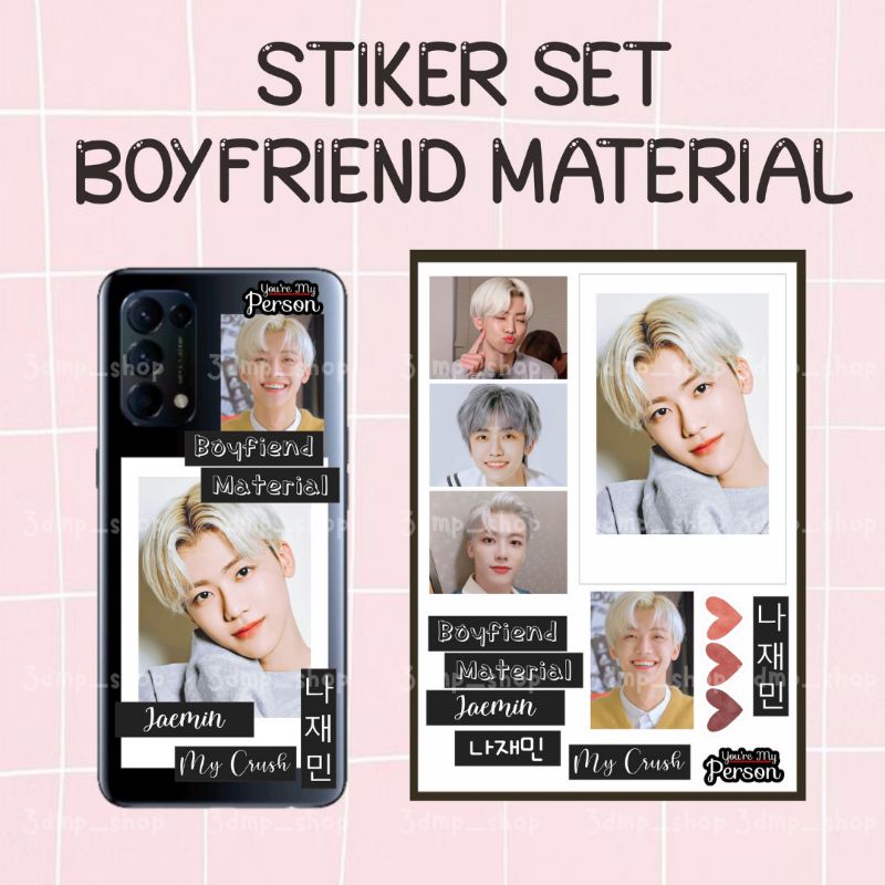 stiker nct aesthetic astetik dream case hp boyfie boyfriend material jaemin renjun jeno jisung