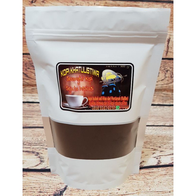 

Kopi Khatulistiwa 300 gram ( kopi bubuk asli dari KalBar)
