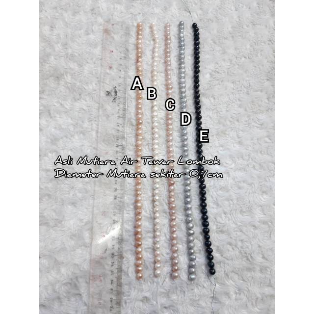 RENTENGAN MUTIARA ALAMI ASLI AIR TAWAR LOMBOK BUTIRAN MUTIARA ASLI MURAH SALEM PUTIH PEACH HITAM ABU
