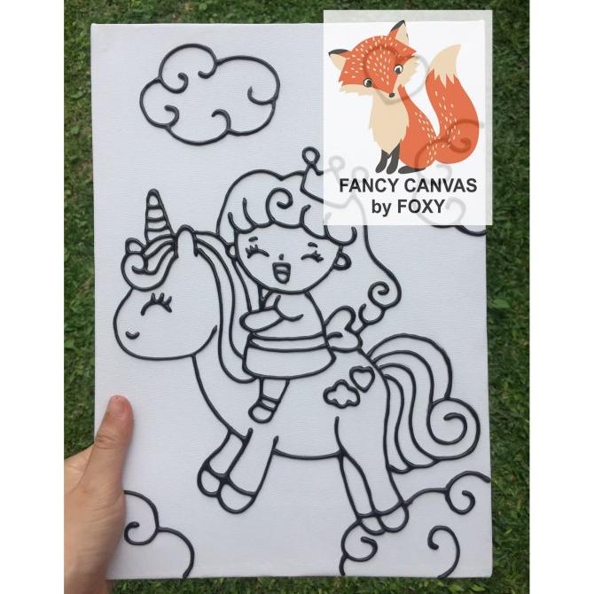 

[COD] Kanvas / Canvas Lukis Timbul Anak Gambar - Unicorn Princess TERMURAH Kode 1224