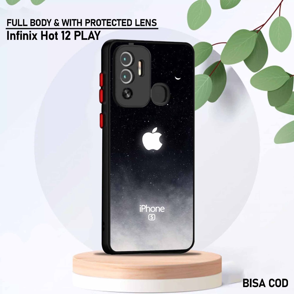 Case Infinix Hot 12 Play - Motif Case [ Apel ] - Hardcase Infinix Hot 12 Play - Softcase Infinix Hot