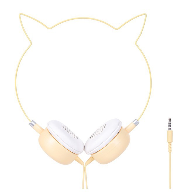MINISO Headset Headphone Earphone On Ear Kabel Telinga Kucing Cat Ears