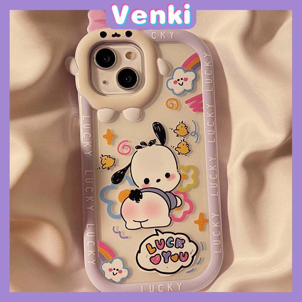 iPhone Case Silicone Soft Case Clear Case Airbag Shockproof Protection Camera Shiny Feel Puppy Cartoon Cute Compatible For iPhone 11 Pro Max 13 Pro Max 12 Pro Max 7Plus xr XS Max