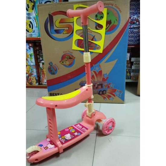 Mainan Skuter anak Scooter ada tempat duduk SL001P / SCD-001