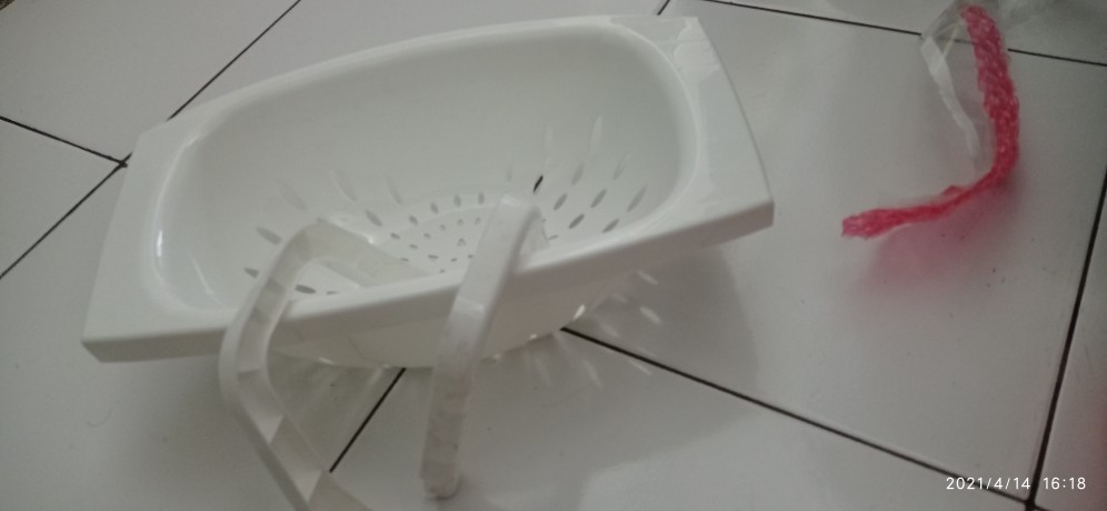 Keranjang Wastafel (keranjang Tirisan Lipat Untuk Mencuci Buah Dan Sayur 2in1)