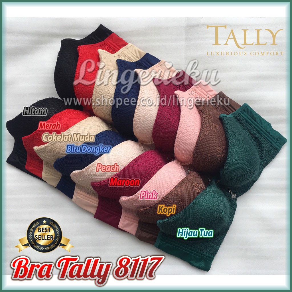 Tally 8117 Bra BH Wanita Tali Lebar Penutup Penekan Lemak Busa Tipis Harga Murah