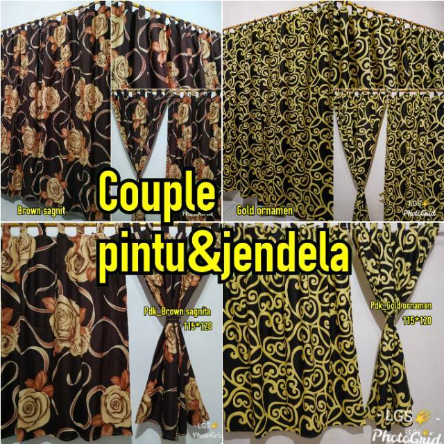 PAKET gorden pintu&amp;jendela paket hemat grosir murah meriah