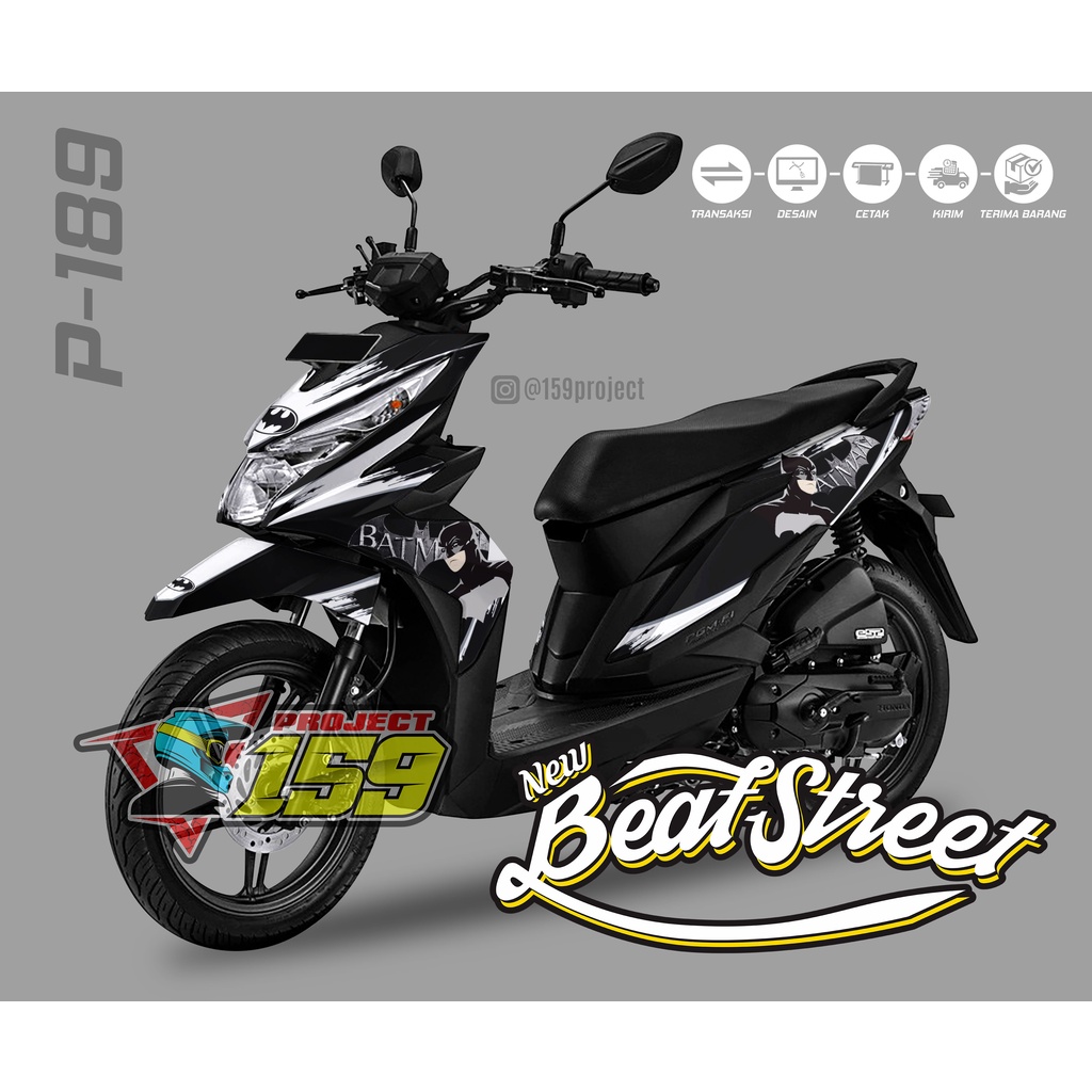 Stiker Motor Beat Street 2017 - P-189 Batman Livery