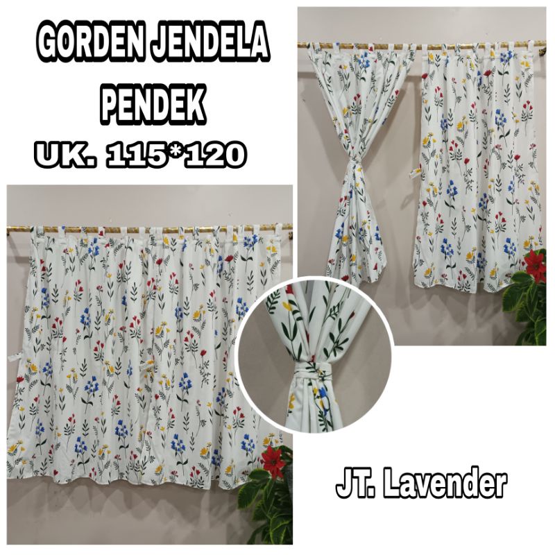 GORDEN JENDELA PEREKAT MOTIF LAVENDER UK 120*120