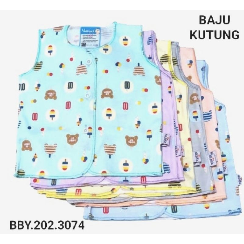 Baju bayi 0-3m NASUKA halus isi 3/ Baju bayi new born / baju bayi Premium-3Pc Bj kutung Miki
