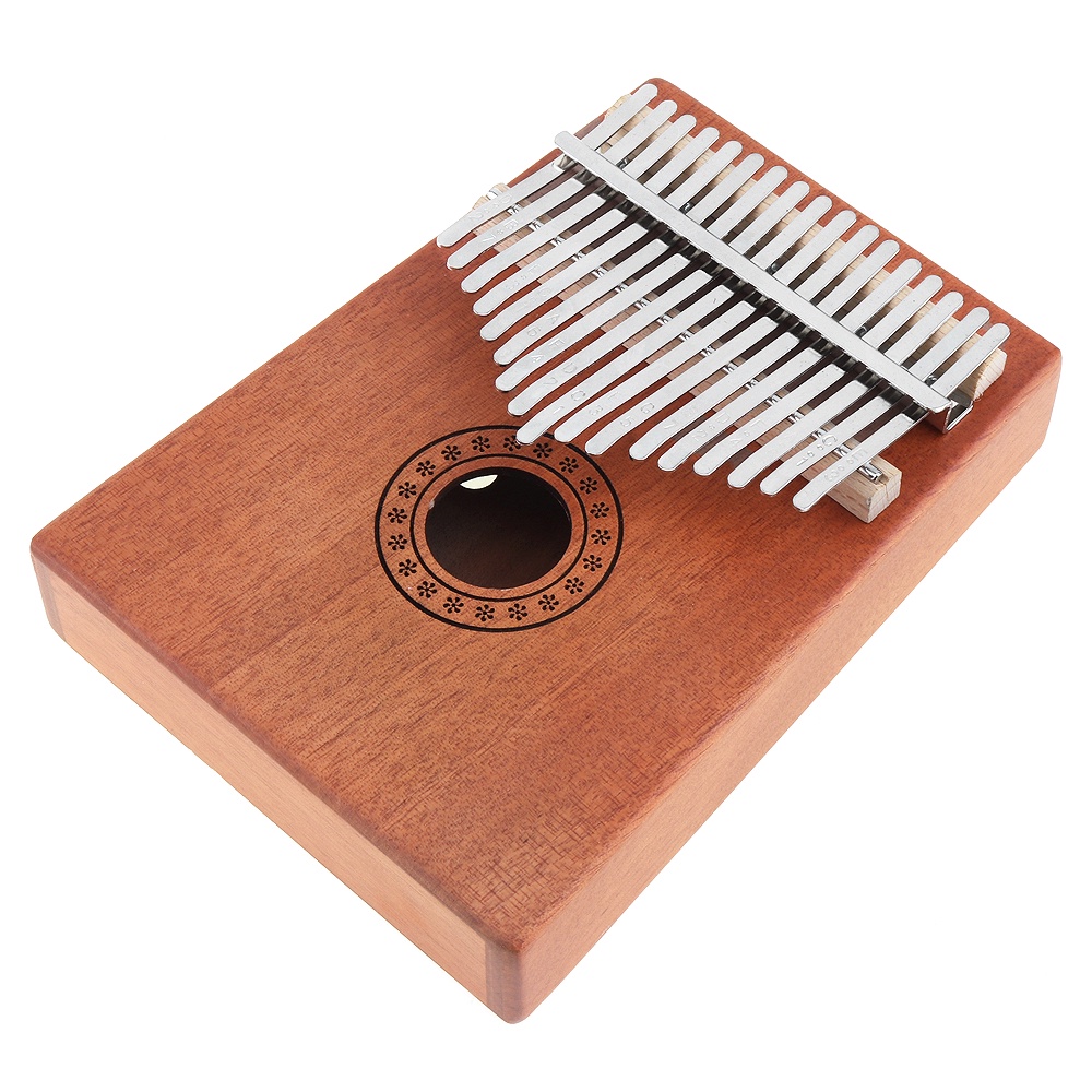 Alat Musik Kalimba Mbira Mini 17 Tuts Bahan Kayu Mahoni