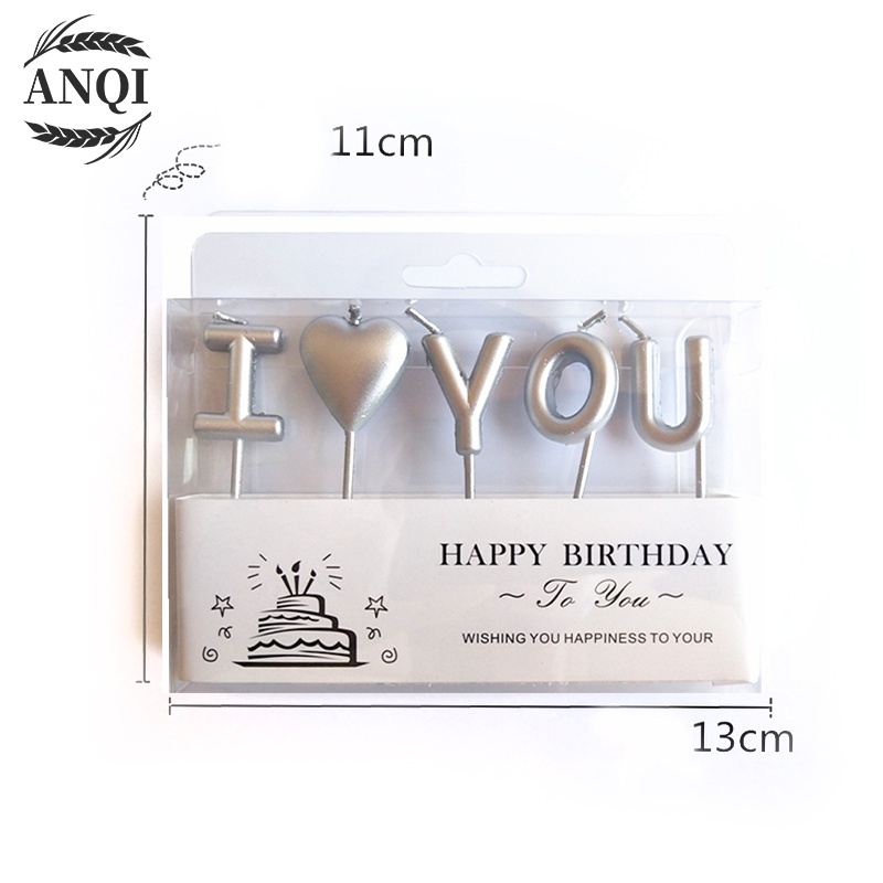 ANQI 1888 Lilin Ulir Panjang isi 6pcs/ Lilin Ulang Tahun Panjang Spiral/ Lilin Chrome Curly Panjang