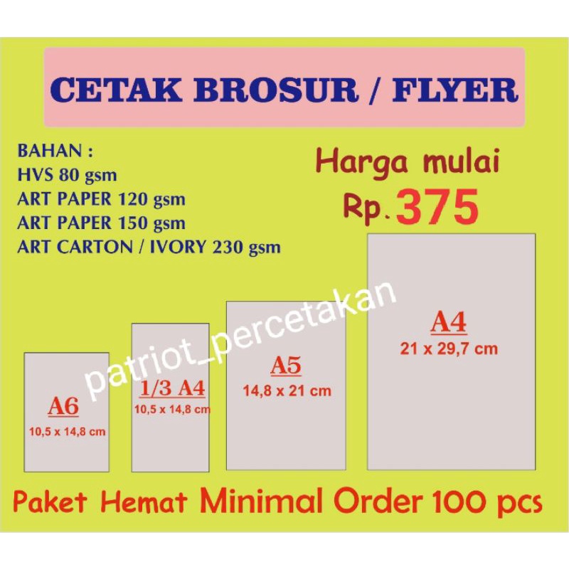 

Cetak Brosur,Flyer,Promosi Leaflet,Label kemasan Full color, Kilat , Murah