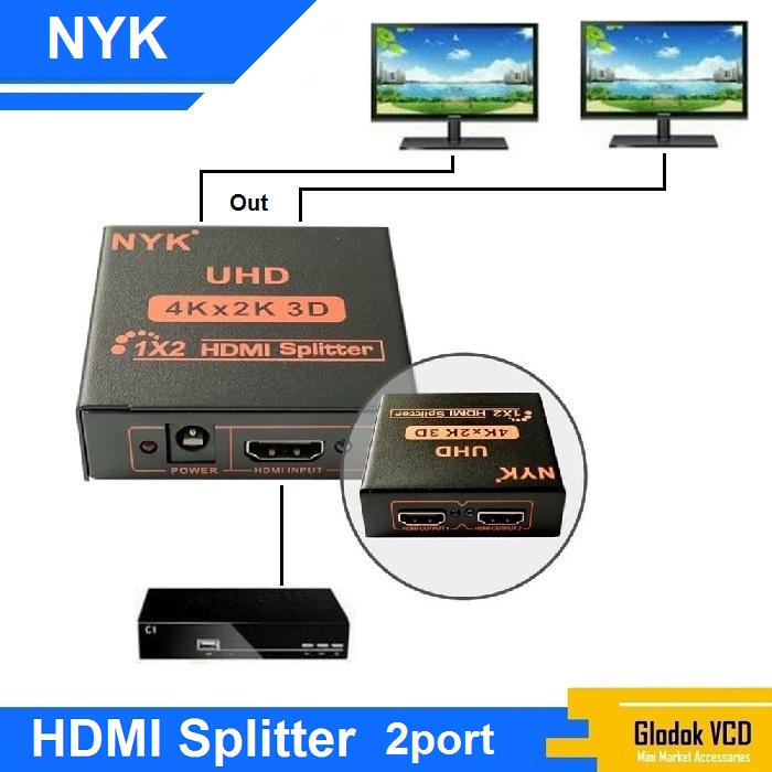 NYK HDMI Splitter 2 Port