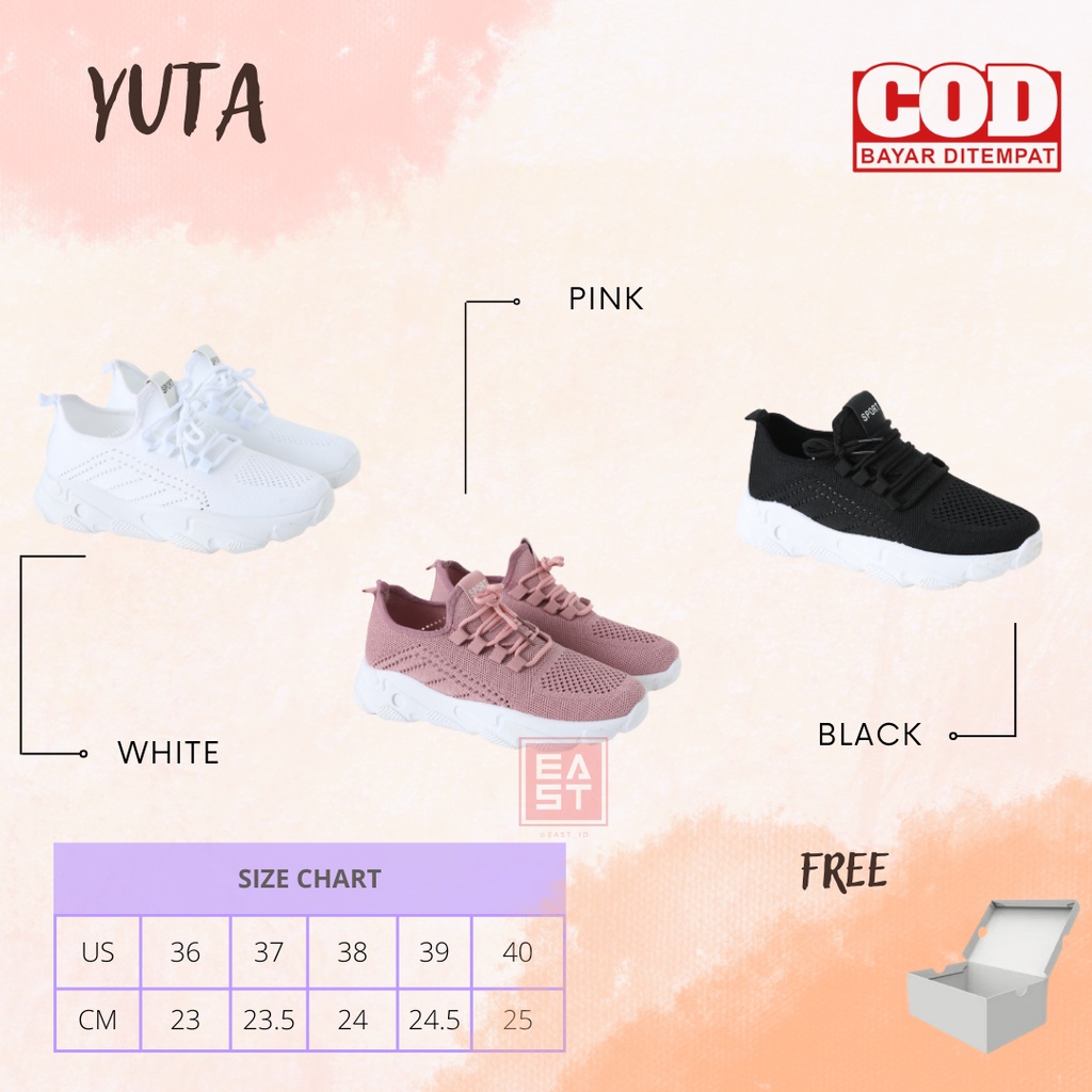 Sepatu Yuta Sneakers Kanvas Wanita Casual Import Sport Shoes Original