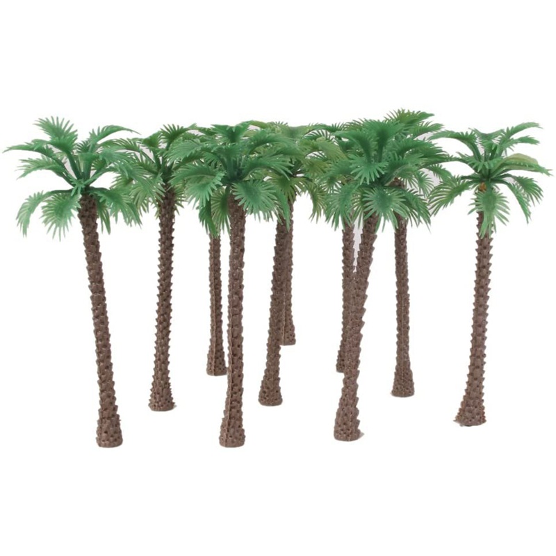 40 Pcs Coconut Palm el Trees/Scenery el Plastic Artificial Layout Rainforest Diorama