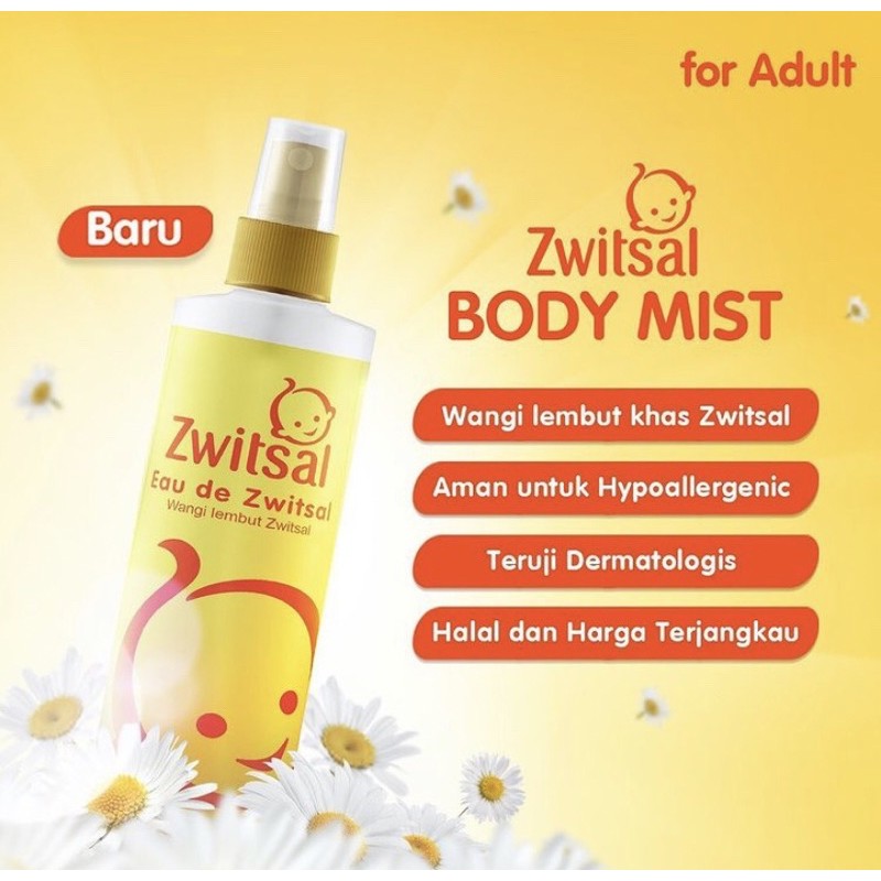 Zwitsal body mist for adult original - parfum aroma bayi