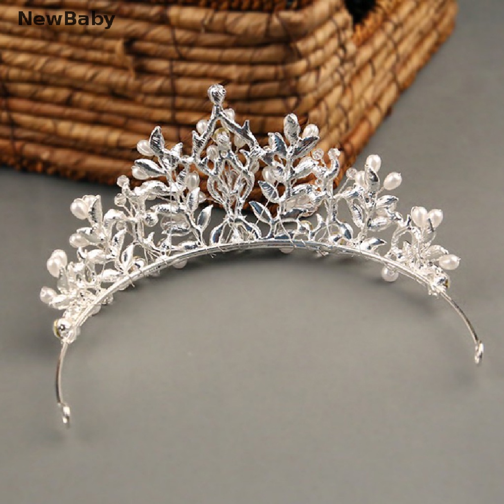 Mahkotatiara Rambut Hias Kristalmutiara Putih Handmade Untuk Pernikahanpengantin Wanita