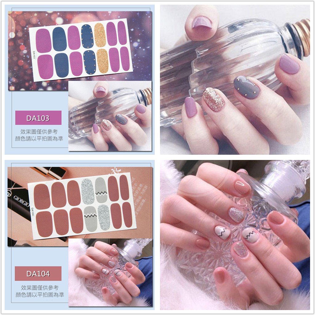 &lt;Jjoygirl&gt;DA Nail sticker motif / sticker kuku / stiker kuku / nail stiker glitter / stripes design