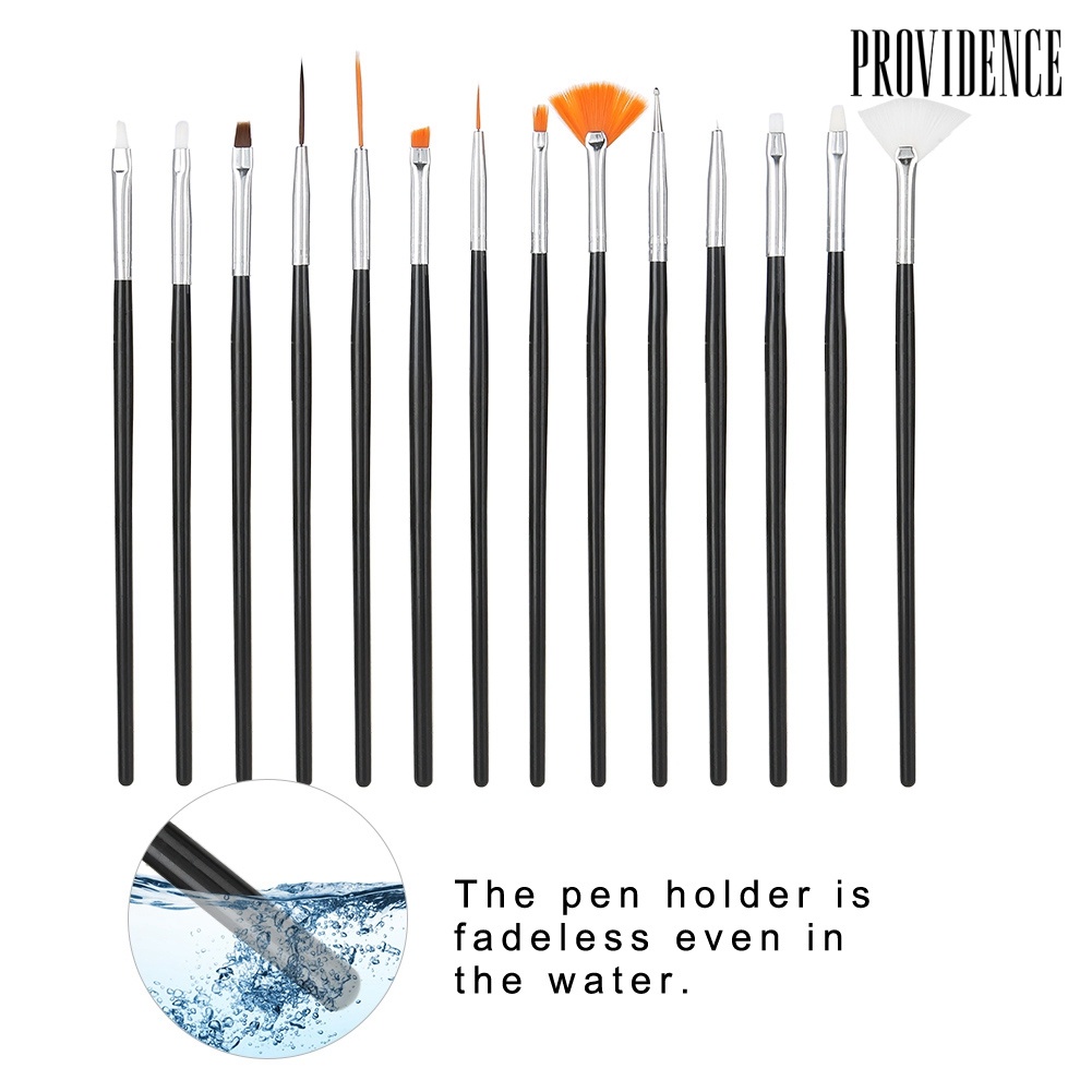 Providence 15Pcs/Set Pro Nail Art Drawing Dotting Polish Makeup Pen Brushes Manicure Tool