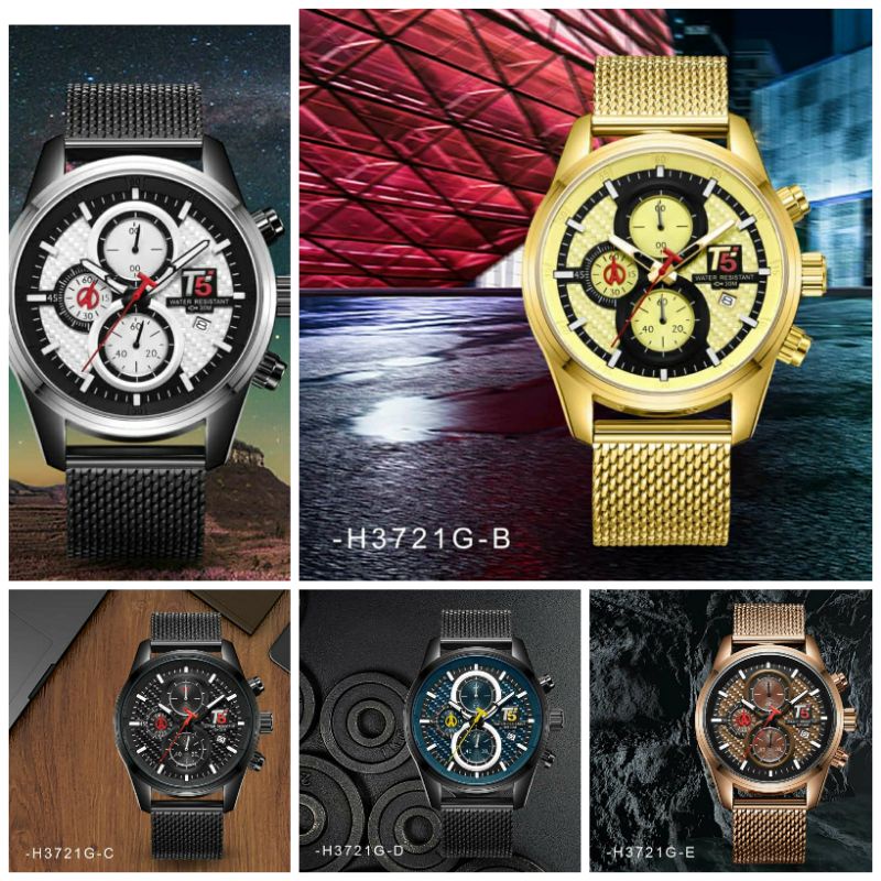JAM TANGAN PRIA T5 H 3721G T5 H3721G ORIGINAL