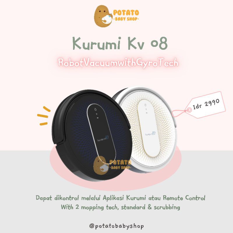 Kurumi Kv 08 - Robot Vacuum Cleaner Vacum