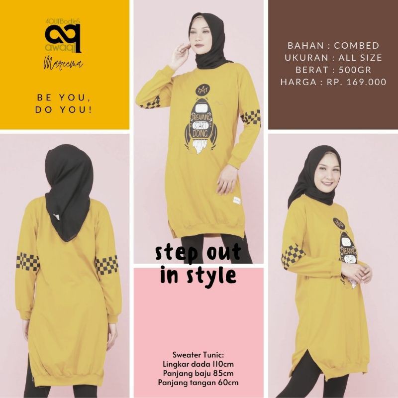 Sweater Tunik - Long Tunik - Long Jaket - Jaket Sweater wanita  - Baju Hangat Wanita