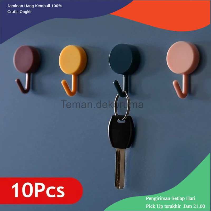 TD-AI01 Gantungan Kunci Hook Wall Hanger Adhesive 10PCS - GT10A